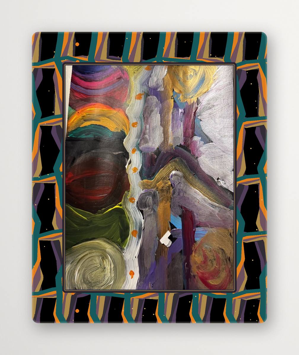 Colourful patterned artwork by Jude Neale